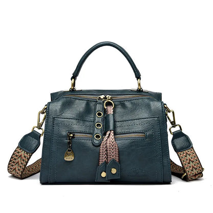 Women's grey one-shoulder crossbody bag with retro style and square shape