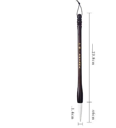 Large traditional Chinese painting wrist brush with wolf and sheep hair nib and bucket shape