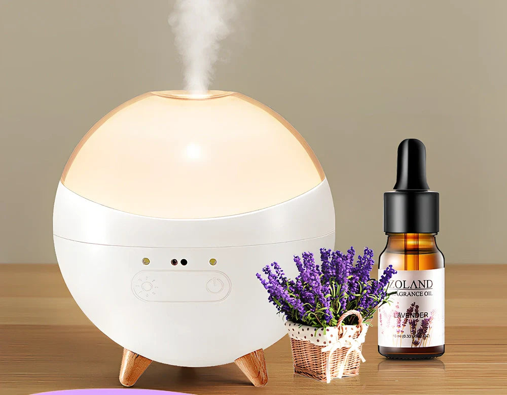 Compact vehicle essential oil diffuser with gesture control, USB plug, and dimmable LED for car humidifying