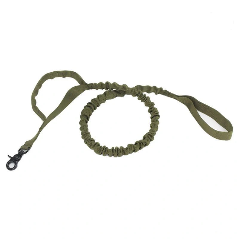 Retractable outdoor dog lead with elastic buffer for safe and comfortable walks