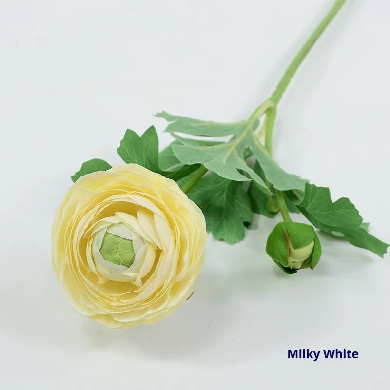Single stem artificial silk peony flower in a choice of seven colours