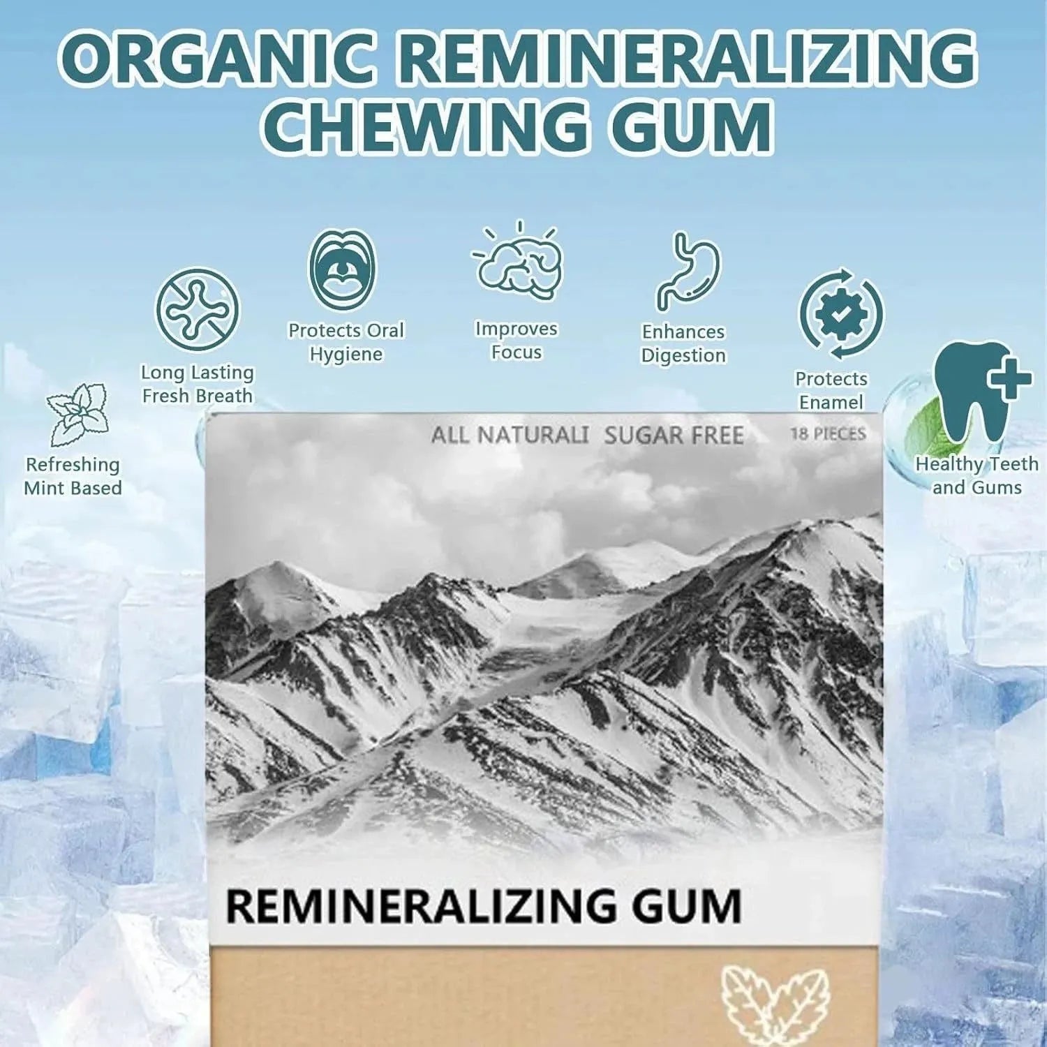 Box of Frankincense Mint supplement capsules containing 18 softgels with boswellia and peppermint formulation
