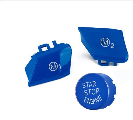 BMW steering wheel M1 M2 mode button accessories in red and blue colour options