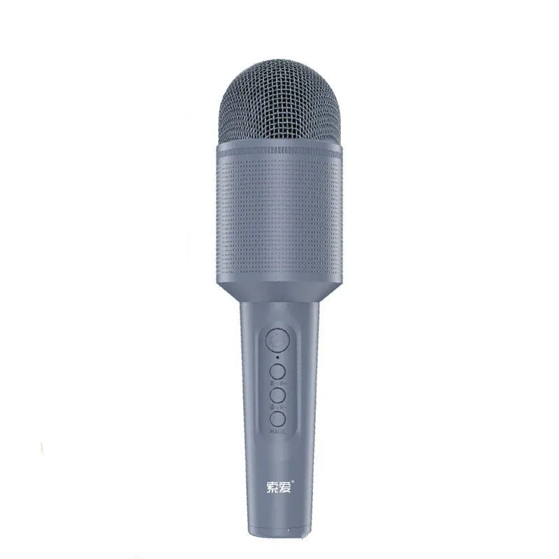 Wireless Bluetooth karaoke microphone in pink, blue or green colour with USB connection option