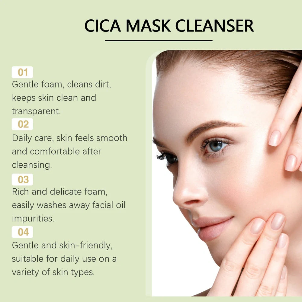 Centella Asiatica Soothing Facial Cleanser 120g tube with botanical extracts for facial skincare