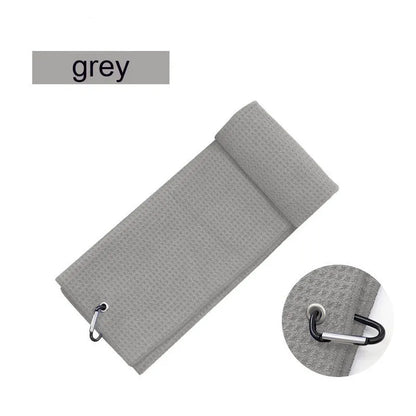 Waffle weave golf ball cleaning cloth in choice of colours with textured surface
