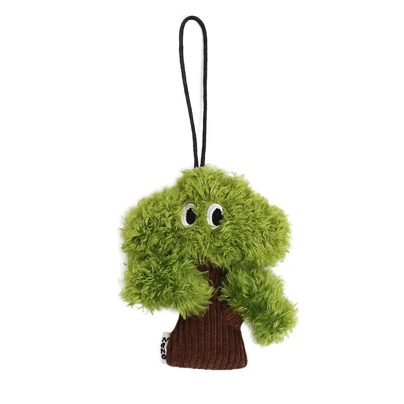 Pine tree cat mint toy bag pendant with grinding surface for biting