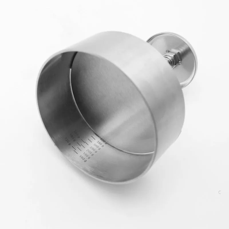 Silver stainless steel meat press mould for making burger patties
