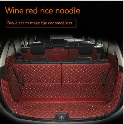 Custom-fitted TPE XPE boot liner with 3D edging for Mitsubishi Outlander SUV.