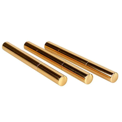 Teeth whitening pen with brush applicator in plastic white and gold aluminium case options