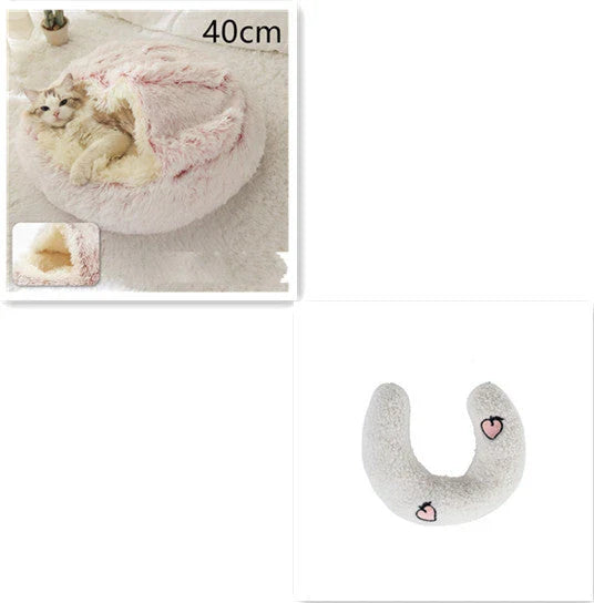 Cozy All-in-One Pet Bed in various colors and sizes, providing a plush and comfortable retreat for cats and dogs
