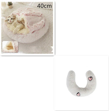 Cozy All-in-One Pet Bed in various colors and sizes, providing a plush and comfortable retreat for cats and dogs