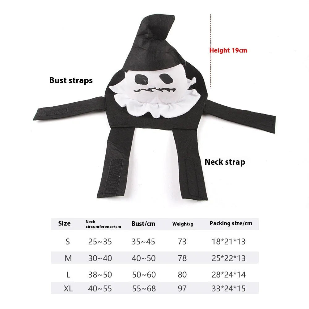 Halloween dog costume in ghost or pumpkin ghost design with PP cotton material