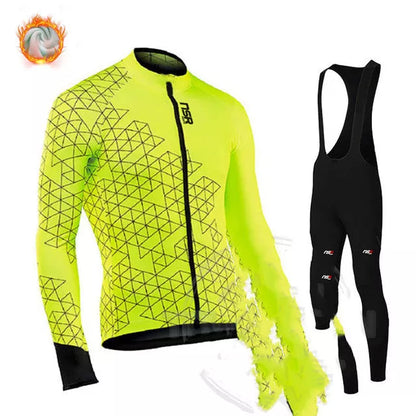 Winter cycling jersey with moisture-wicking technology and memory fabric for cold weather rides