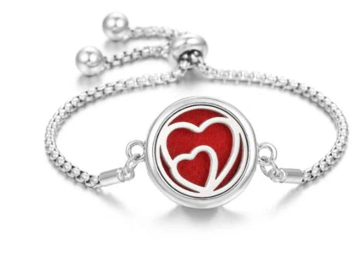 Kaleidoscope Aromatherapy Bracelet with essential oil diffuser locket in various designs