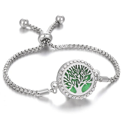 Kaleidoscope Aromatherapy Bracelet with essential oil diffuser locket in various designs
