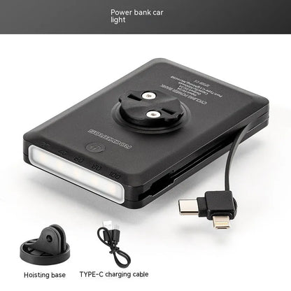 Bicycle light power bank with cable, 5000mAh mobile power bank and car light in mobile power car light colour