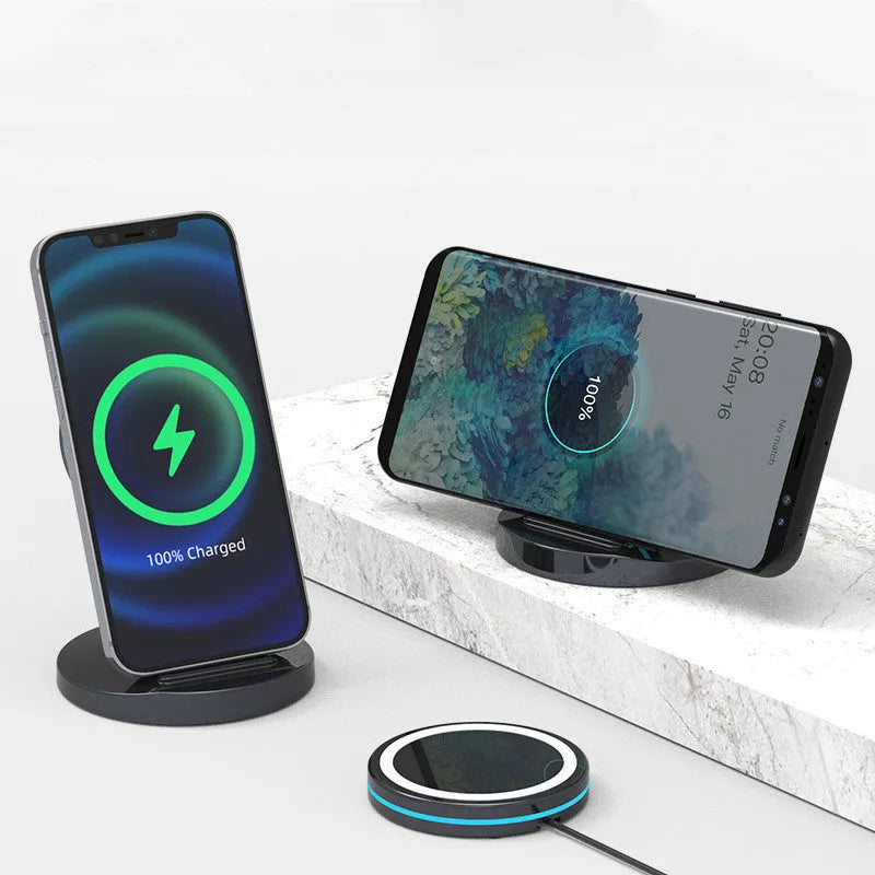 Magnetic 3-in-1 folding wireless charging stand for iPhone 12 models with USB interface
