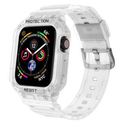 Soft TPU sports strap for Apple Watch Series 8 shown in multiple colour options