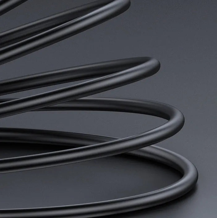 Black Lvlian Micro USB data cable with straight connector, 1 metre long.