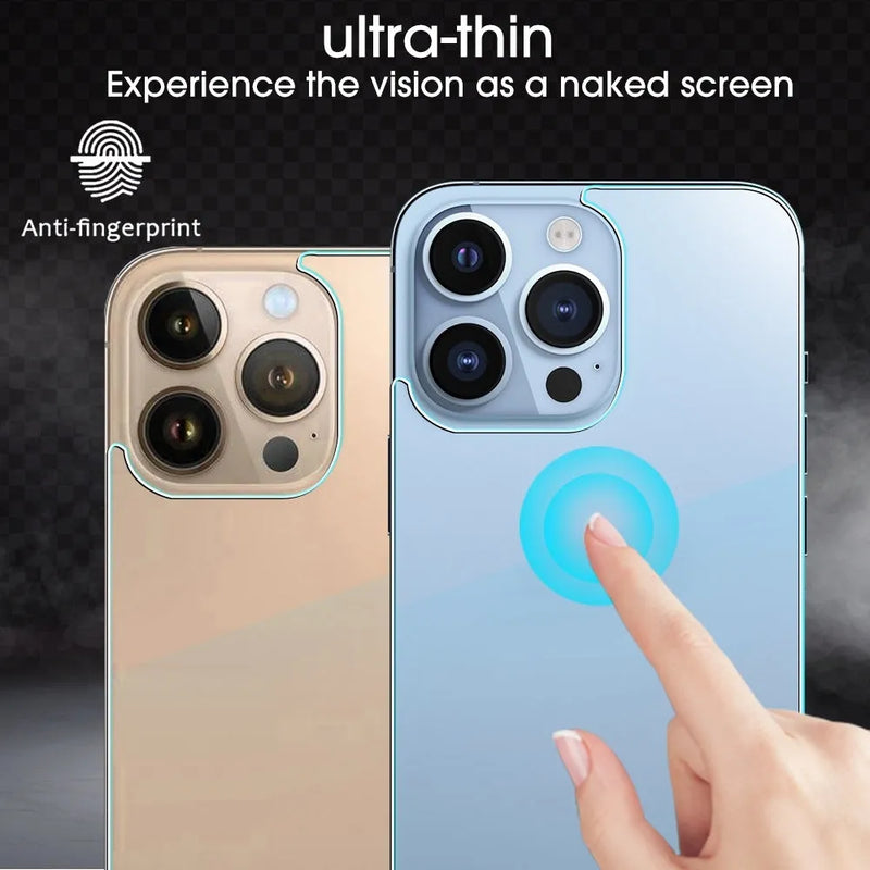 Tempered Back Glass for Mobile Phone, ABS Plastic Rear Camera Lens Protector, 1PC for iPhone 15 14 13 12 Pro Max Plus Mini, Non-Apple Brand Compatible, Colour Tempered Back Glass