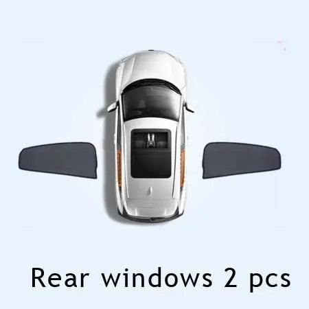 Nylon mesh car sunshade curtains for front, rear, and side windows, multiple piece set