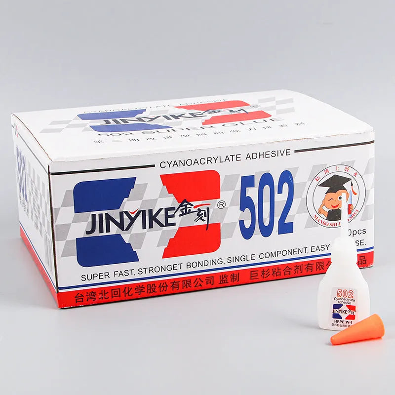 Two tubes of instant strong adhesive glue for shoe repairs in 3g and 8g sizes.