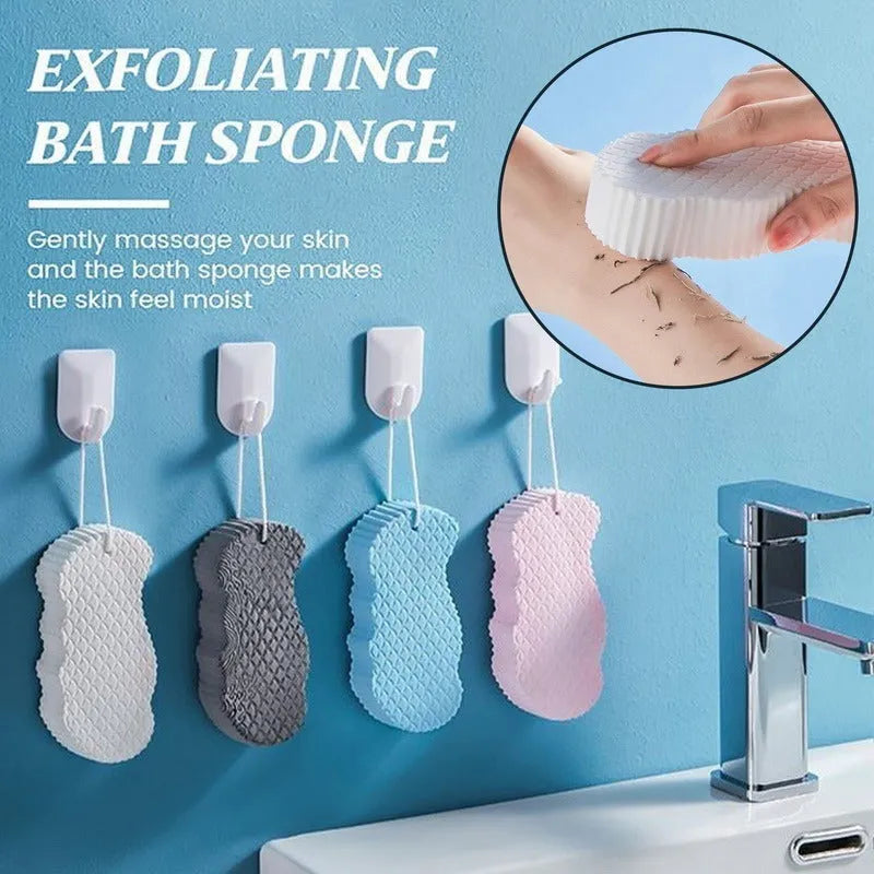 3D Body Rubbing Sponge with Fish Scale Pattern: A Super-Soft Bath Ball for Gentle Exfoliation and Deep Cleaning of Stubborn Dead Skin Without Irritation