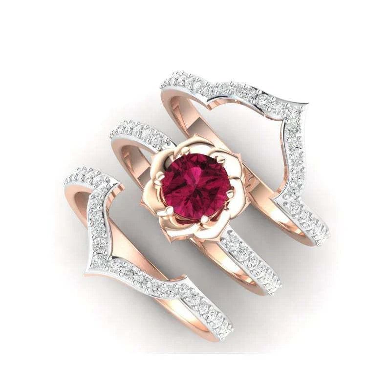 Exquisite rose gold flower ring with intricate floral design, perfect for anniversaries and weddings