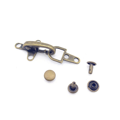 Zinc alloy aircraft buckle decorative clip in bronze, gold, gun, or silver finish.