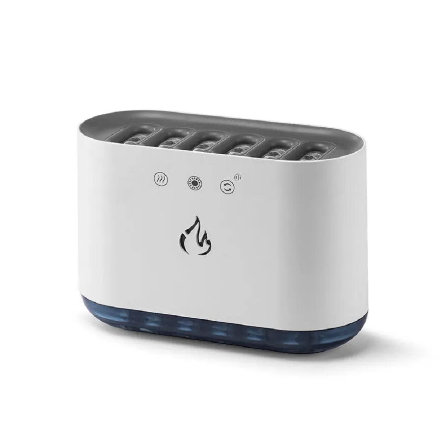 White Dynamic Pickup humidifier with atmosphere light and aromatherapy tray on a tabletop.