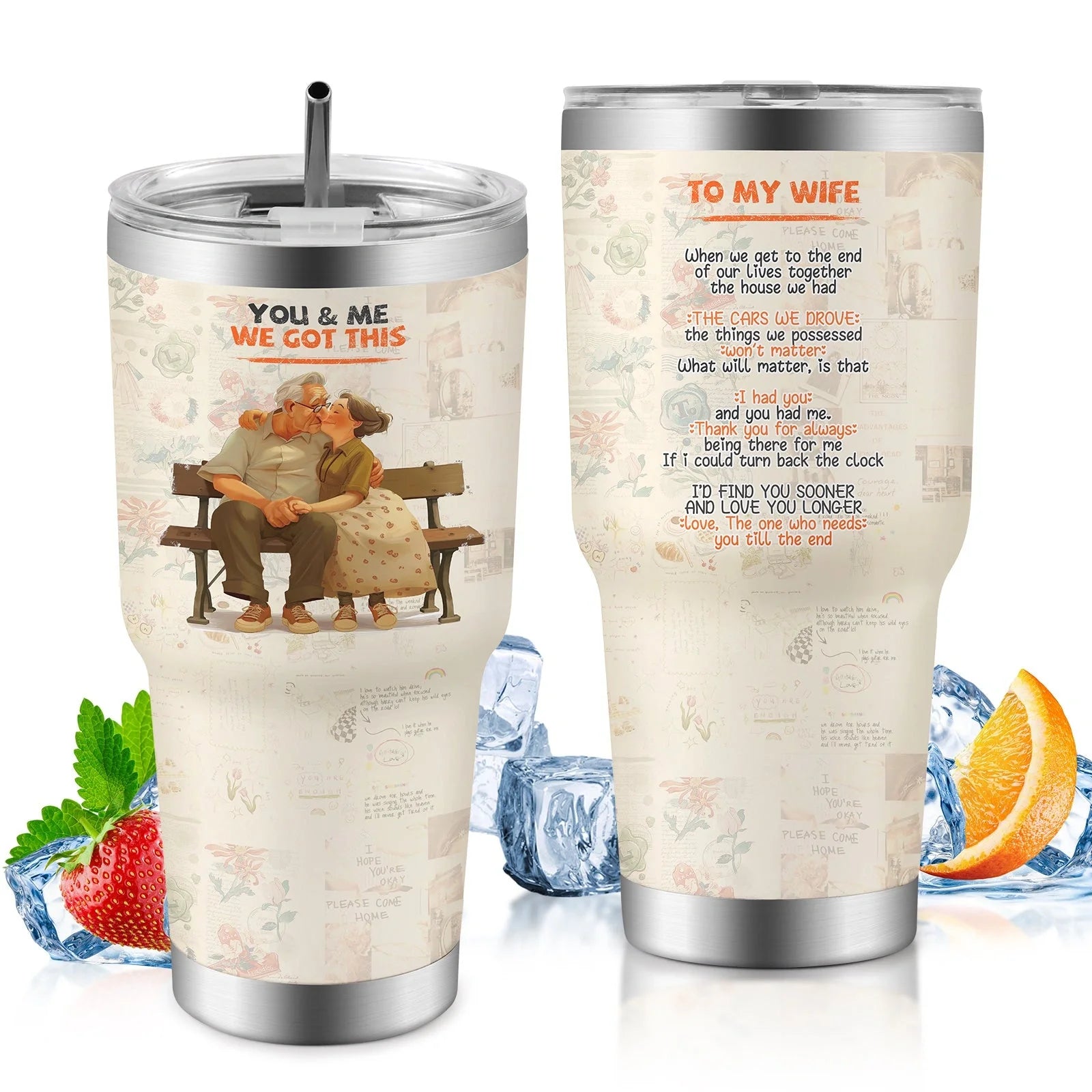 30oz insulated travel mug for car, keeps drinks hot or cold, spill-proof lid