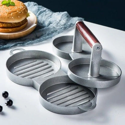 Aluminium alloy round burger press for making uniform meat patties