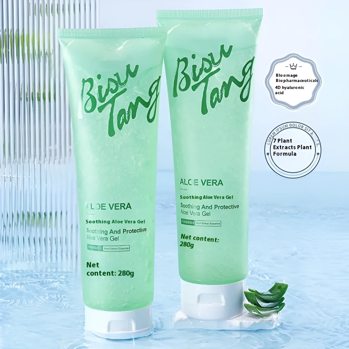 Aloe vera gel moisturising repair cream 280g for neutral and dry skin, hydrating and refreshing