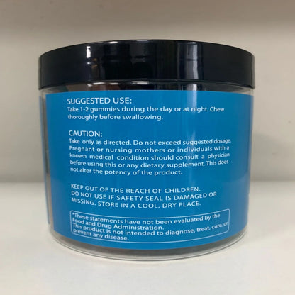 Bottle containing 120 raspberry-flavoured creatine monohydrate gummy tablets for muscle support supplementation