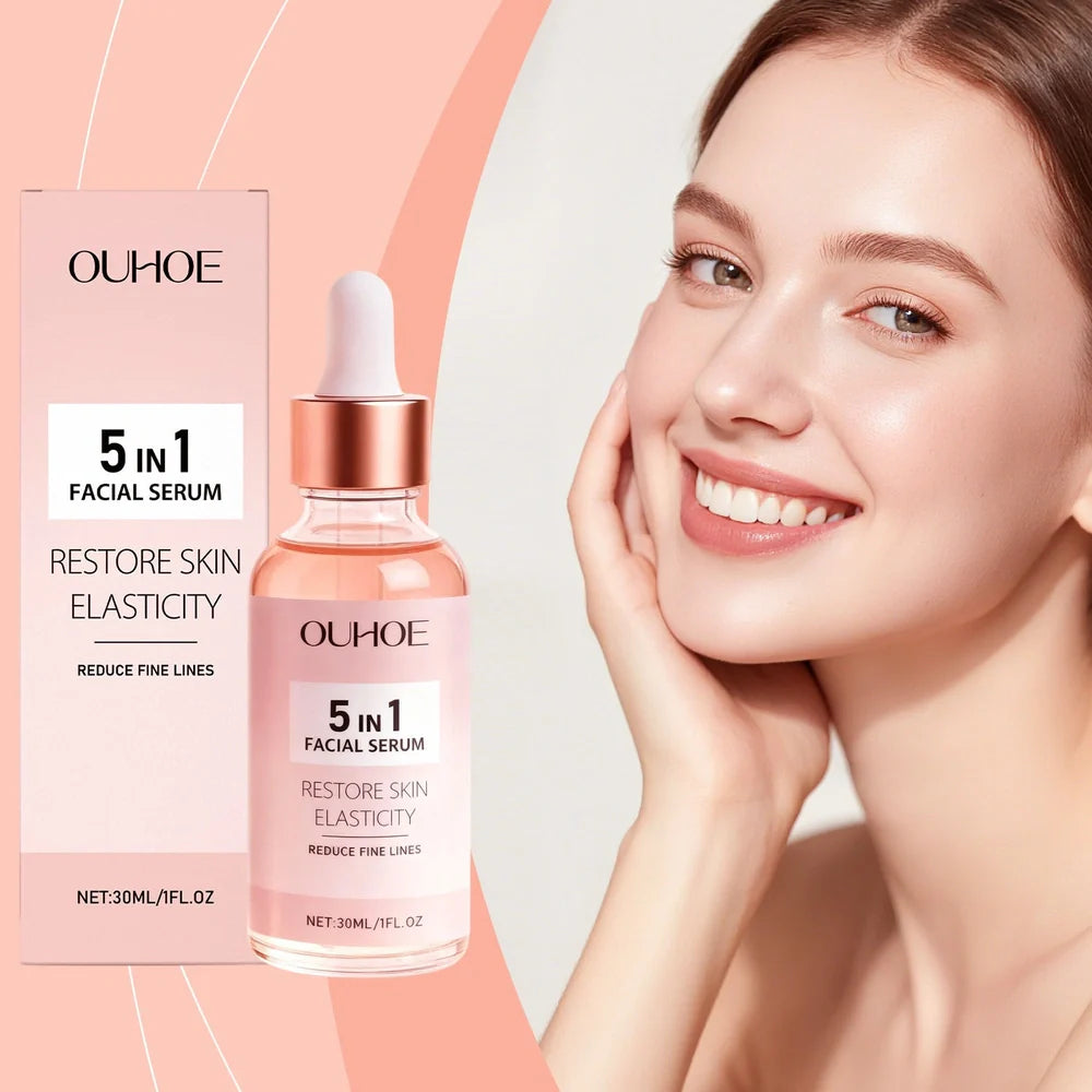 30ml facial care liquid bottle with hyaluronic acid and vitamin C for skincare hydration and brightening