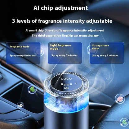 Stylish car air freshener diffuser with various fragrance options for a soothing driving experience