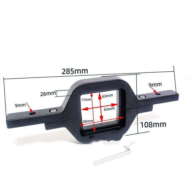 Black aluminium reversing light bracket for Jeep Wrangler vehicles