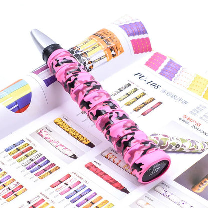 Roll of PU camouflage print grip tape for badminton rackets and fishing rods in multiple colour options.