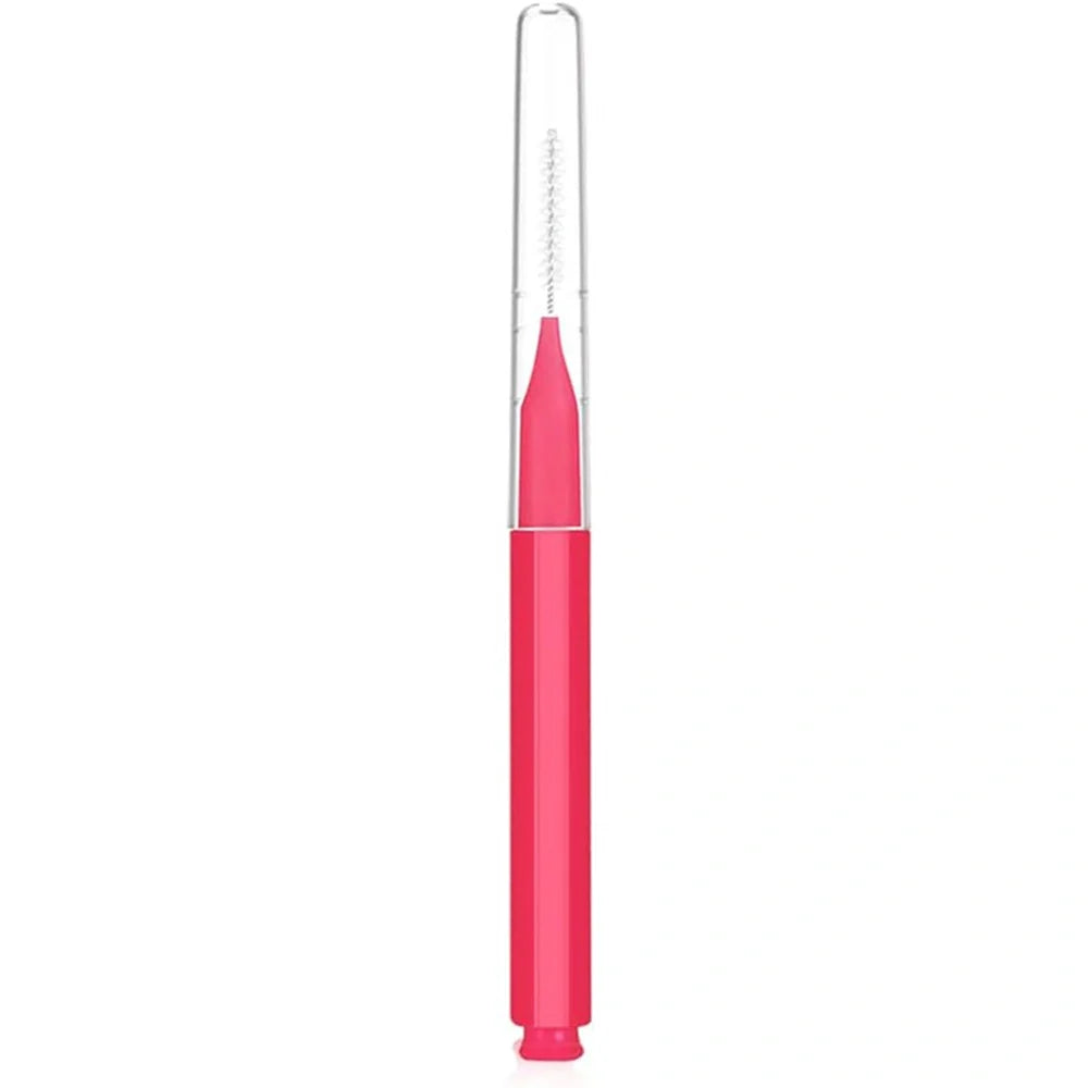 Micro eyebrow and lash brush set with bendable heads in five colours, including spoolies and protective caps