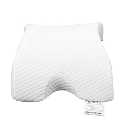 Portable Tencel slow rebound sponge arch pillow in gray, rose red, or white for cervical support