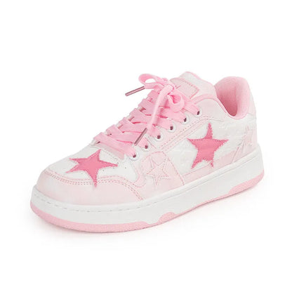 Adult skateboard shoes with denim upper and round toe design in black, green, pink colours