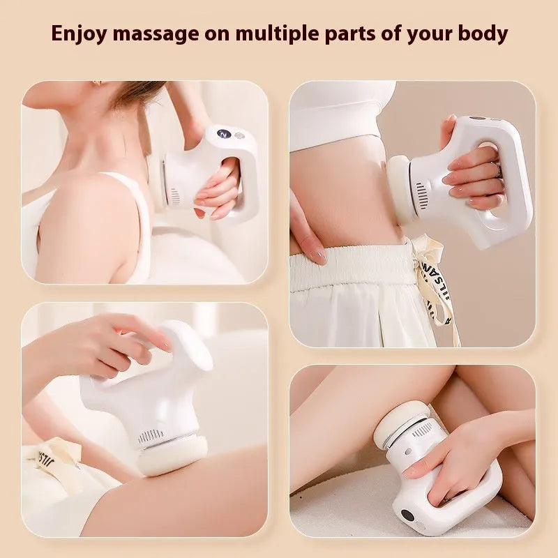 Portable white body slimming massage instrument with Type-C charging cable