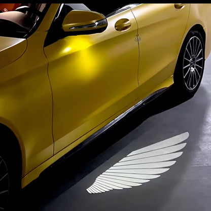 Car courtesy light with angel wings projection pattern and aluminium housing