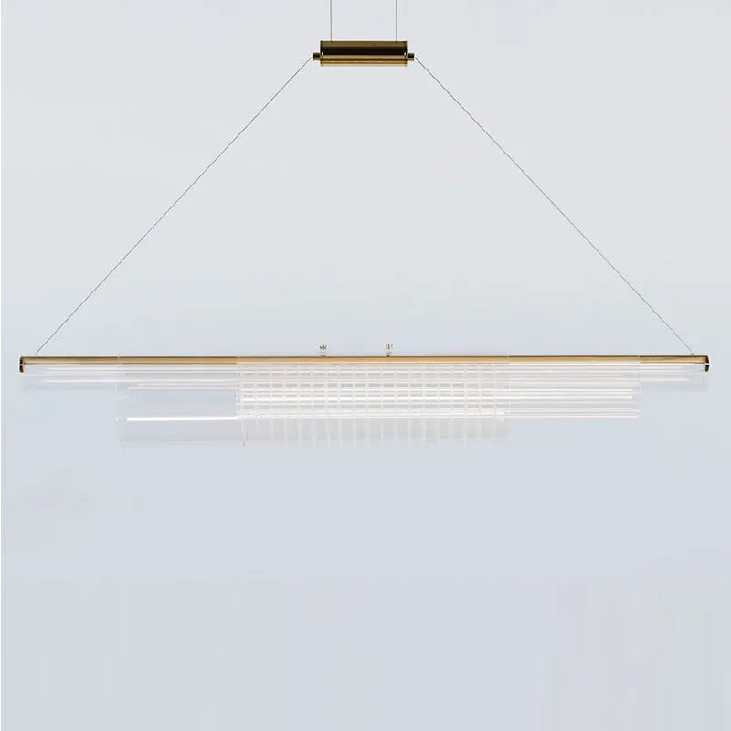 Modern glass pendant lamp with iron body for restaurant bar lighting in three size options