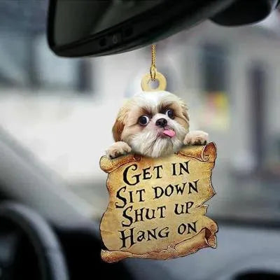 Acrylic dog pendant cartoon simulated animal 8x10cm car key backpack accessory A07 A010