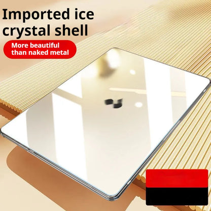 Transparent protective shell for MacBook Air and Pro laptops, showing slim 1.2mm design and ice crystal colour options