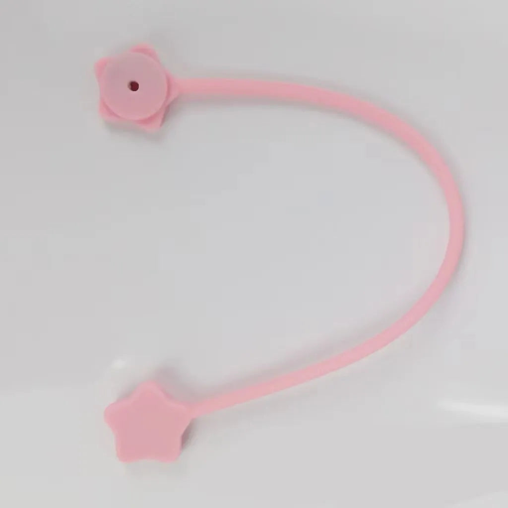 Silicone magnet wire winder for cable organisation in assorted colours on a white background.