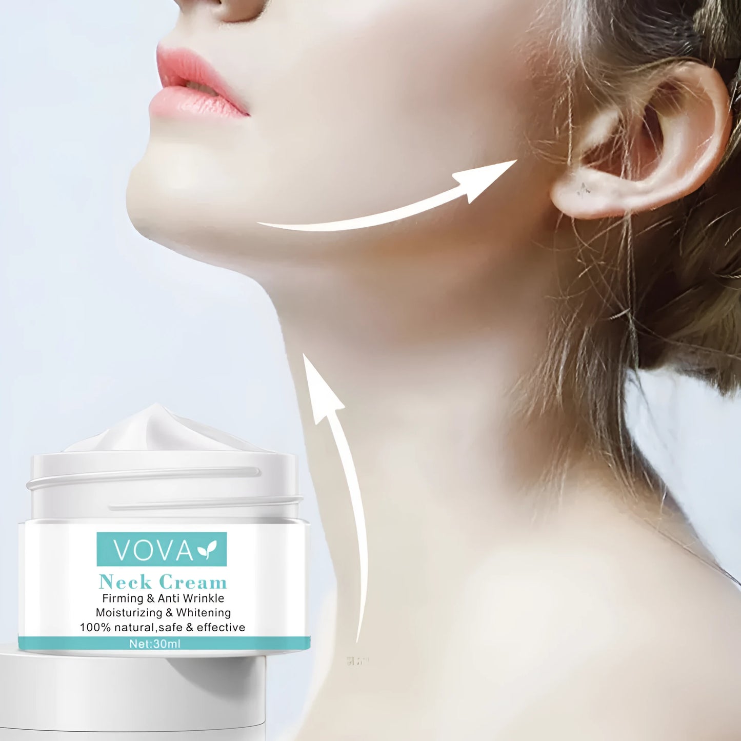 30ML white neck cream container for face and décolletage moisturising skincare