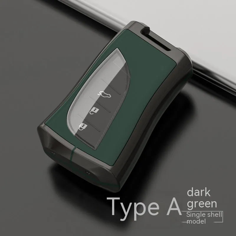Zinc alloy and TPU Lexus car key case in multiple colours: black, white, brown, blue, green.